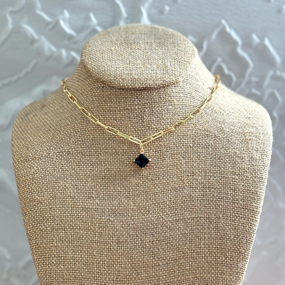 Dainty Layering Necklace - Black